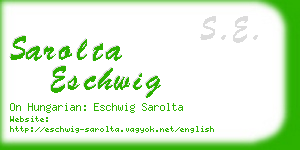 sarolta eschwig business card